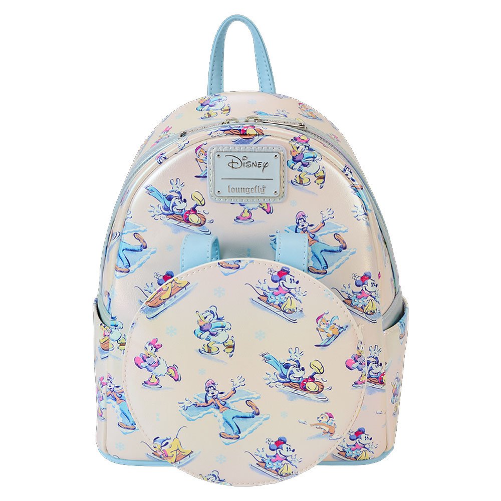 Loungefly x Mickey & Friends Winter Wonderland Mini Backpack With Ear Headband