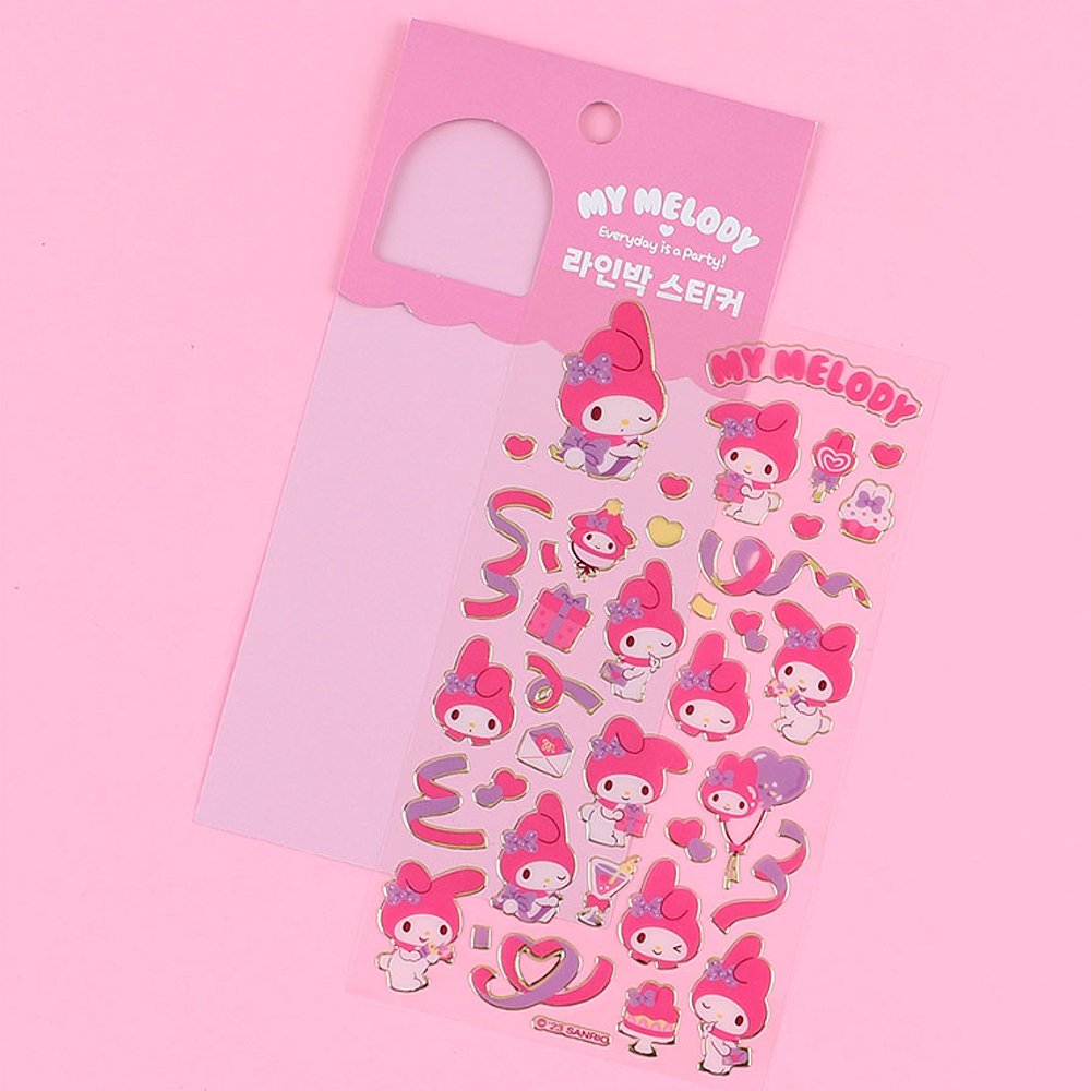 Sanrio Character Gold Bolder Sticker