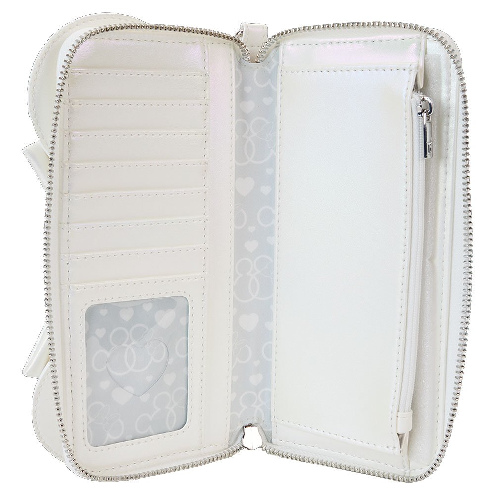 Loungefly x Minnie Mouse Iridescent Wedding Zip Around Wristlet Wallet