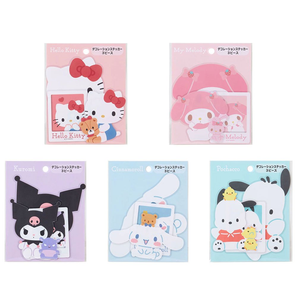 Sanrio Characters 3-pc Tech Sticker Set