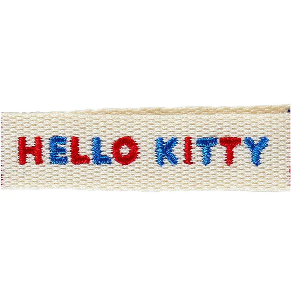 Sanrio Hello Kitty Embroidered Logo Keychain :Retro Series