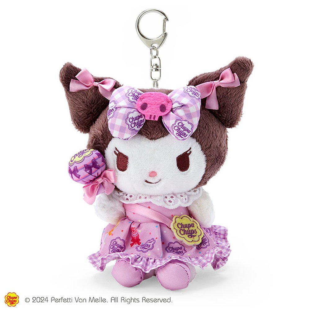 Chupa Chups x Kuromi Plush Mascot Keychain