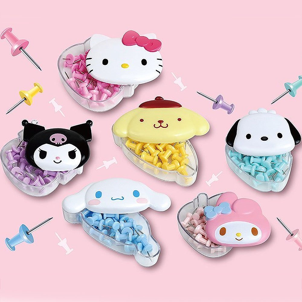 Sanrio Characters Push Pin with Face Case