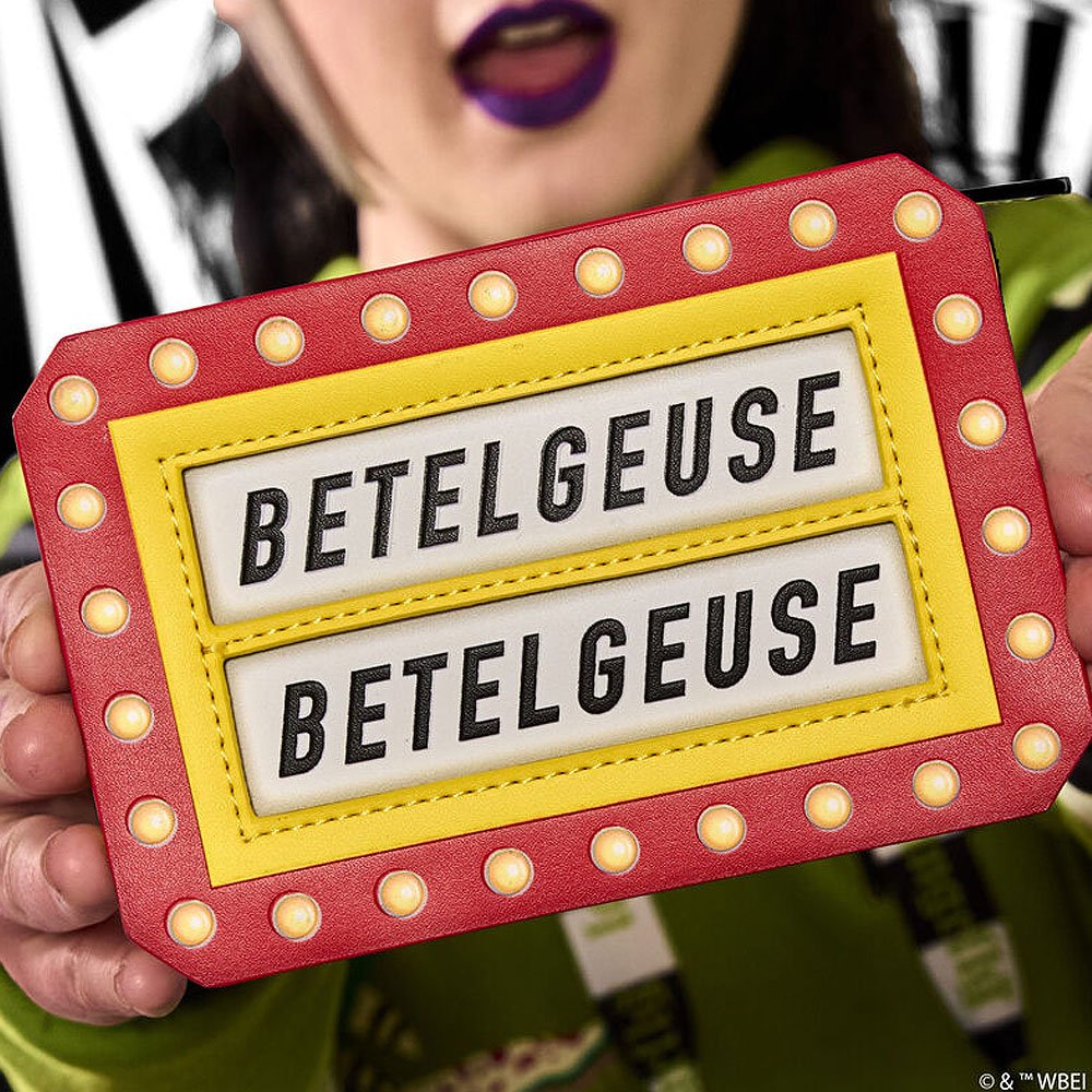 Loungefly x Beetlejuice Here Lies Betelgeuse Marquee Glow Large Card Holder