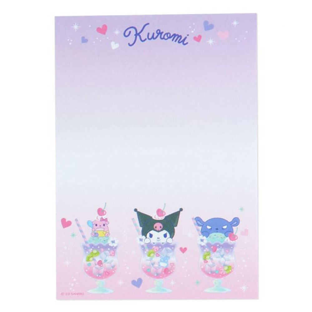 Kuromi Memo Pad & Sticker Set
