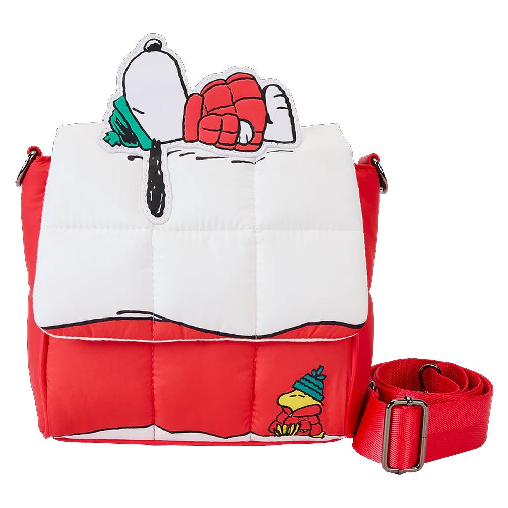 Loungefly x Peanuts Snoopy & Woodstock Snow Day Doghouse Crossbody Bag