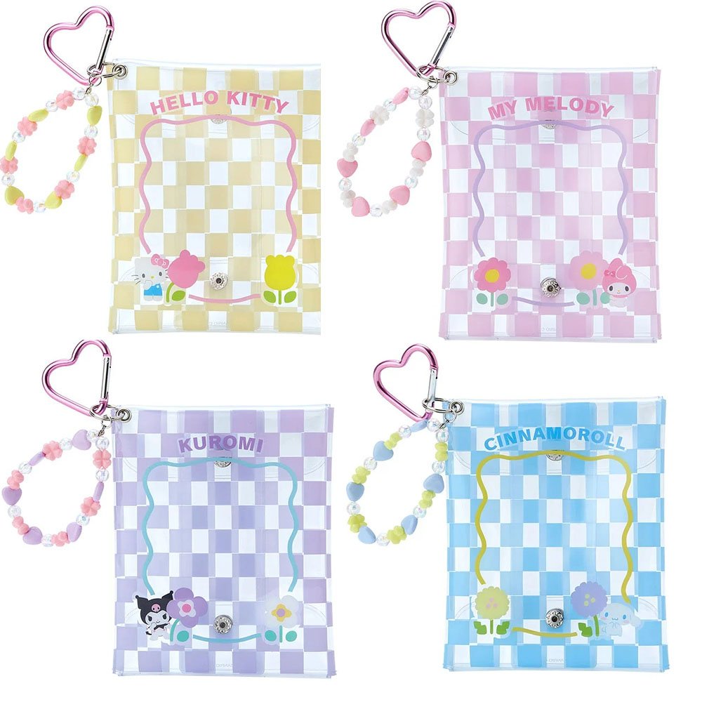 Sanrio Characters Mini Pouch :Pastel Check