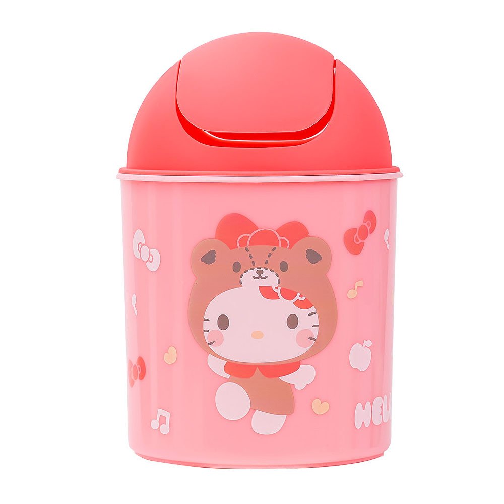Sanrio Hello Kitty Desk Trash Bin w/ Swing Lid