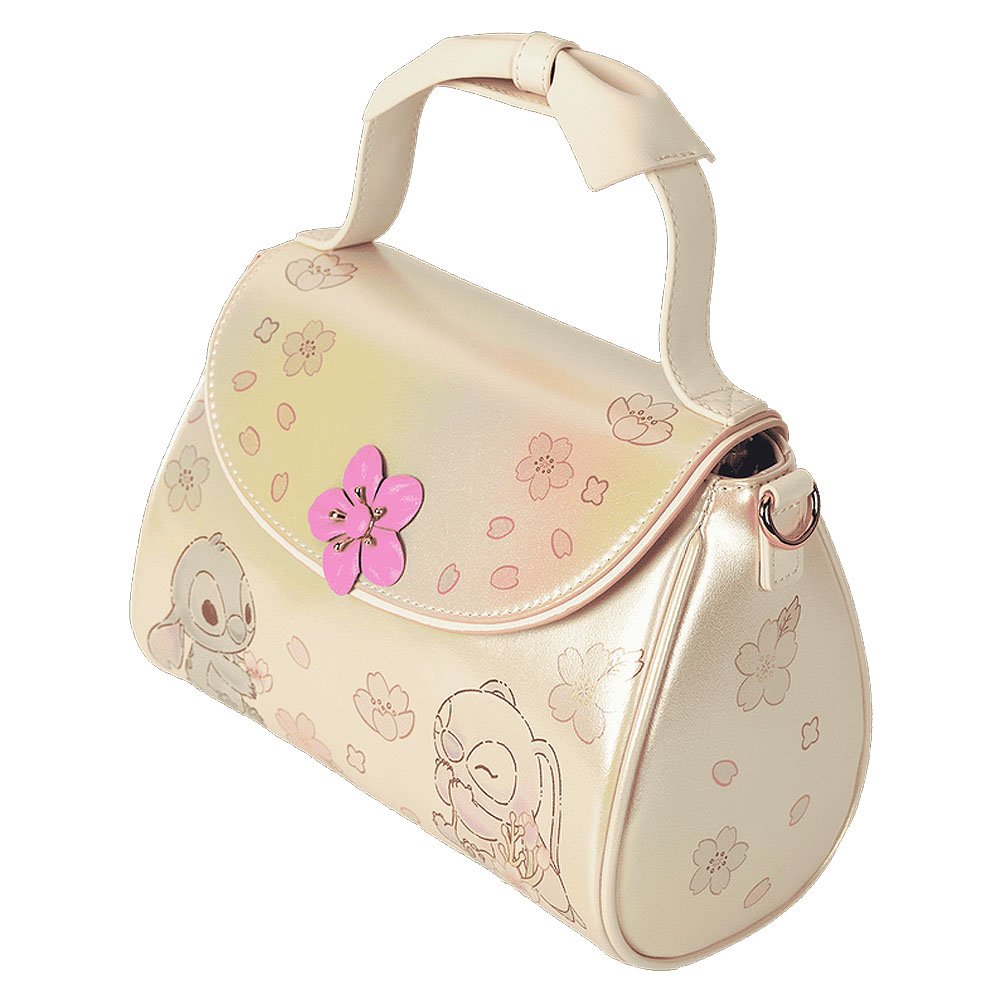 Loungefly x Stitch & Angel Cherry Blossom Bow Handle Crossbody Bag