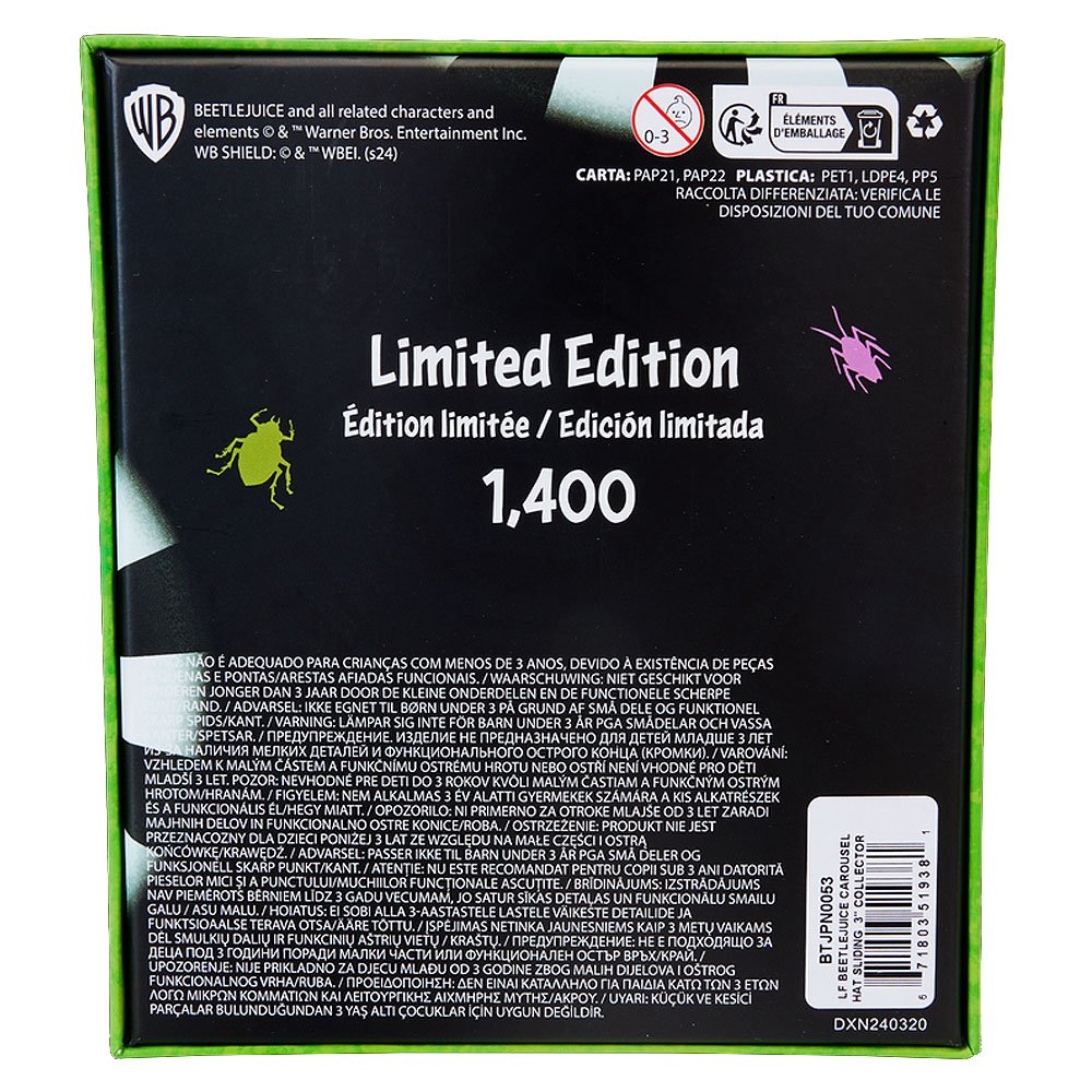 Loungefly x Beetlejuice Carousel Hat 3" Collector Box Sliding Pin