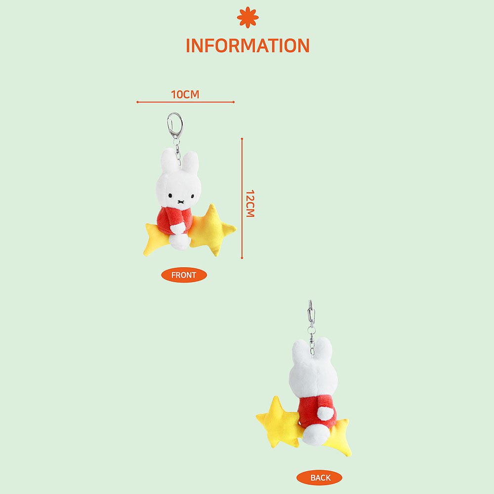 Miffy Dream Mascot Plush Keychain : Star