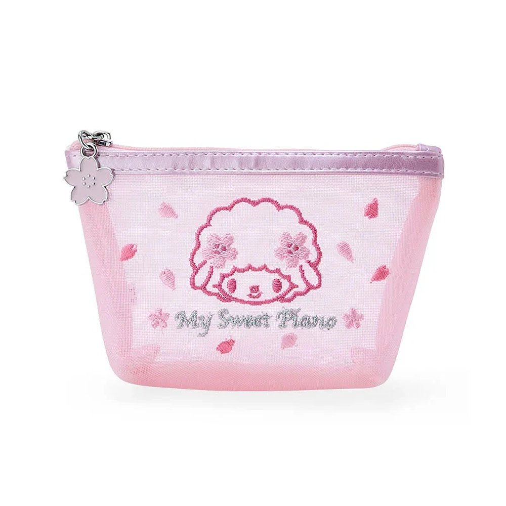 Sanrio My Sweet Piano Mesh Pouch :Pink Sakura