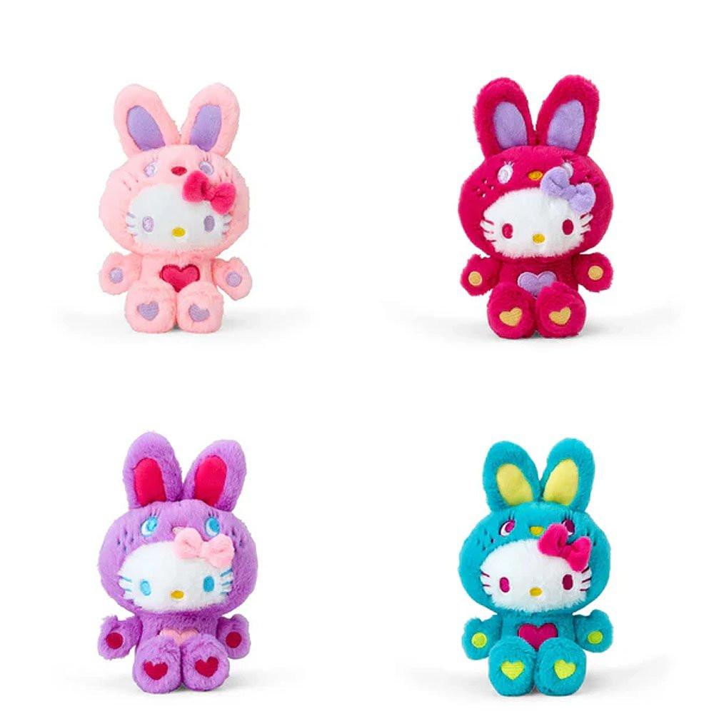 Sanrio Hello Kitty Colorful Bunny Clip-On Mascot Keychain