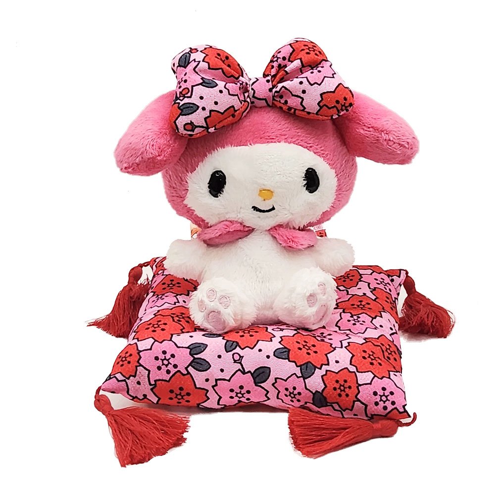 Sanrio My Melody Hanafuda Sitting on Cushion Plush