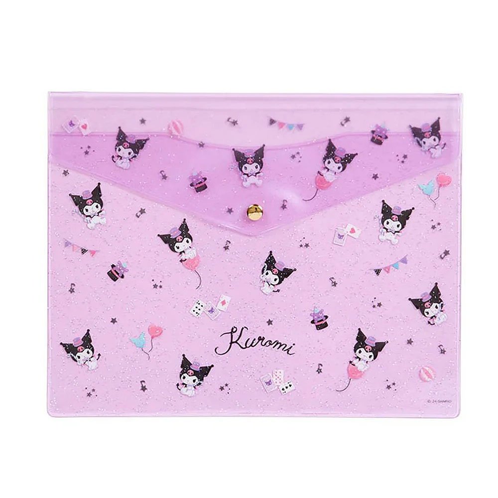Sanrio Kuromi PVC Glitter Flat Pouch
