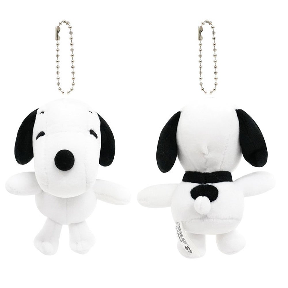 Back Peanuts Snoopy plush with ball chain