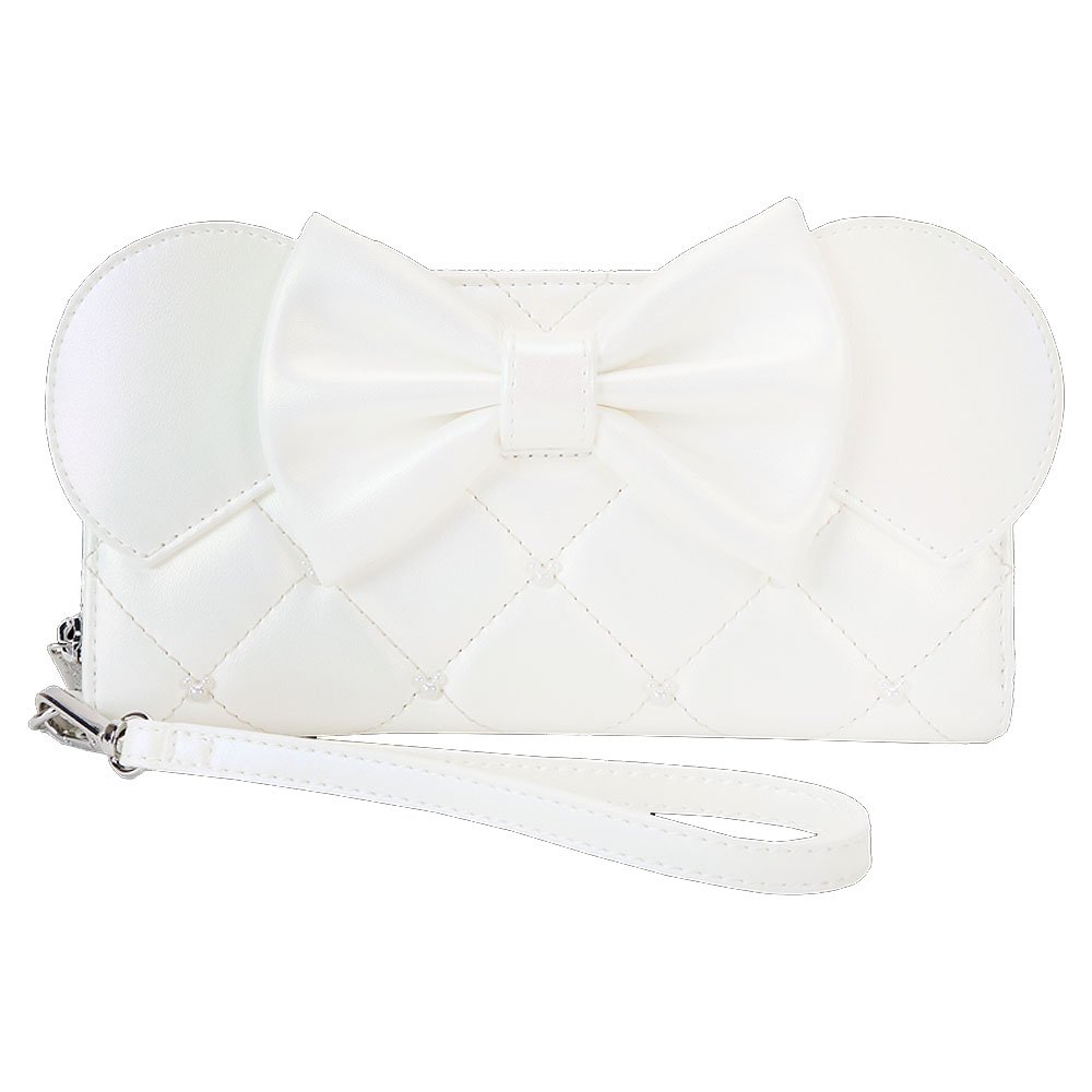 Loungefly x Minnie Mouse Iridescent Wedding Zip Around Wristlet Wallet