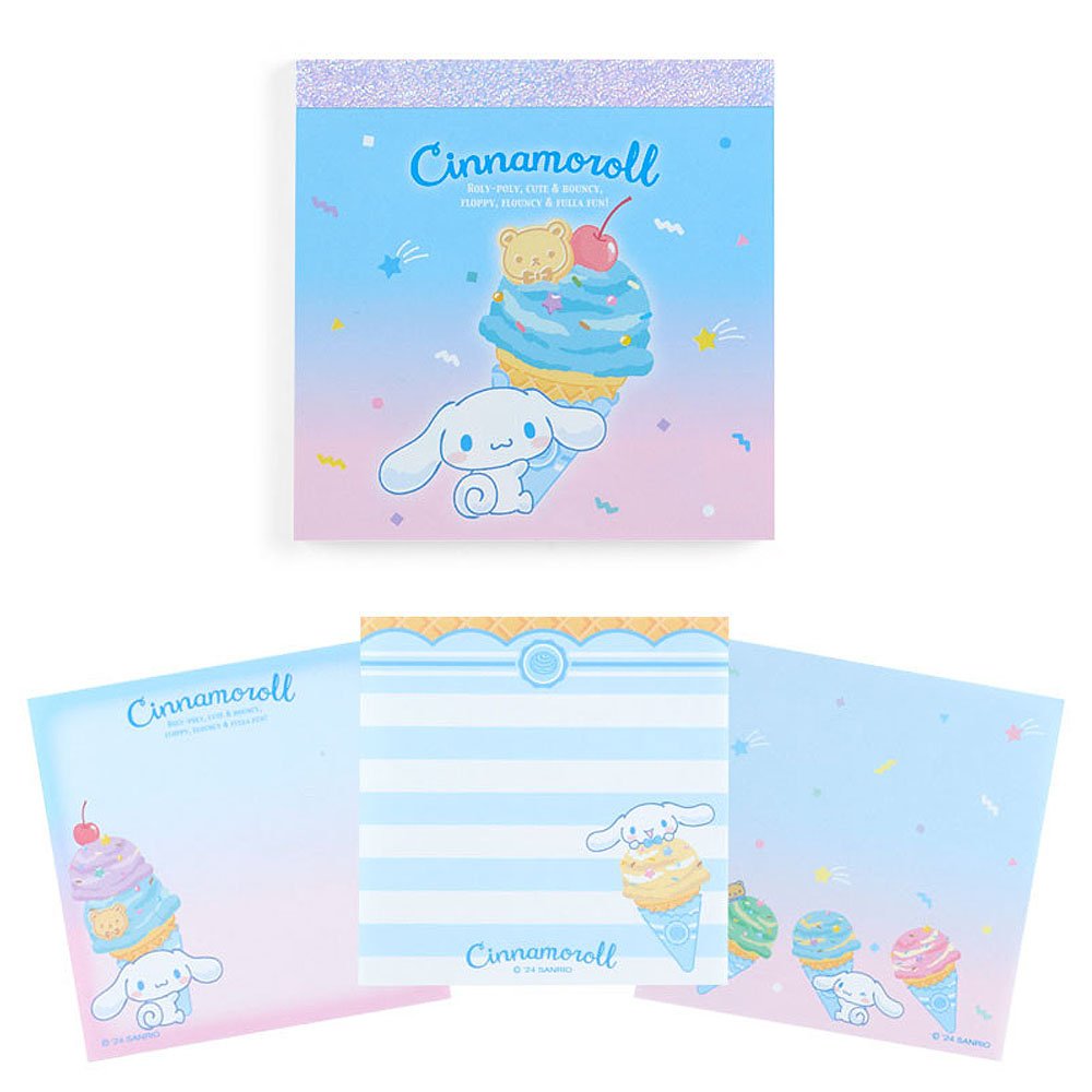 Sanrio Cinnamoroll Memo Pad :Ice Cream Party