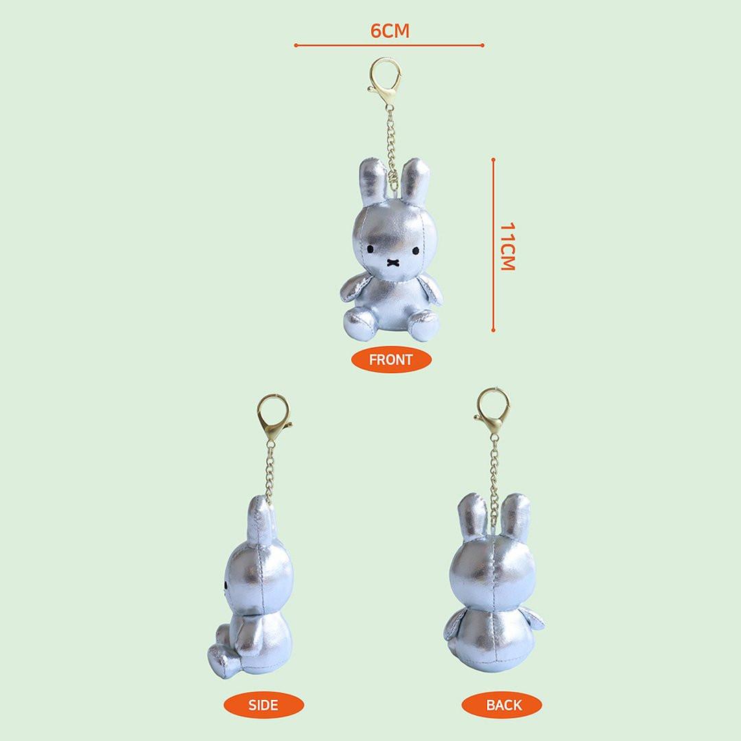 Miffy Silver and Gold Mascot Plush Keychain