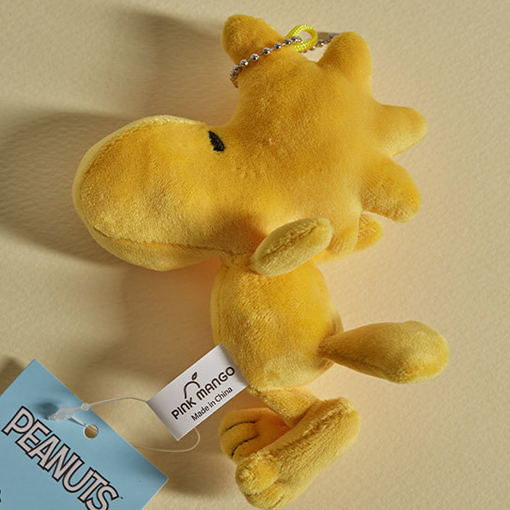 Peanuts Snoopy Woodstock Mascot Plush Keychain