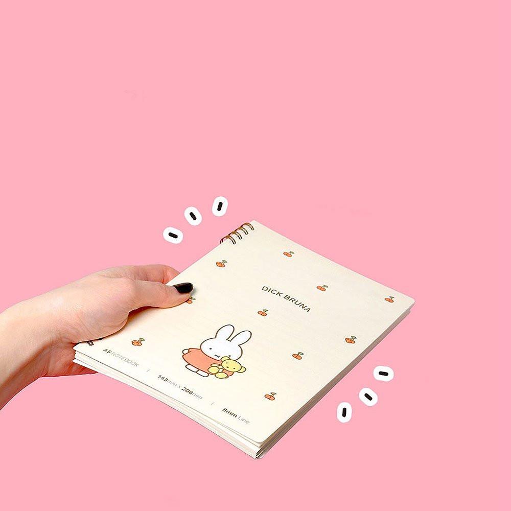 Miffy Twin PP Ruled A5 Notebook