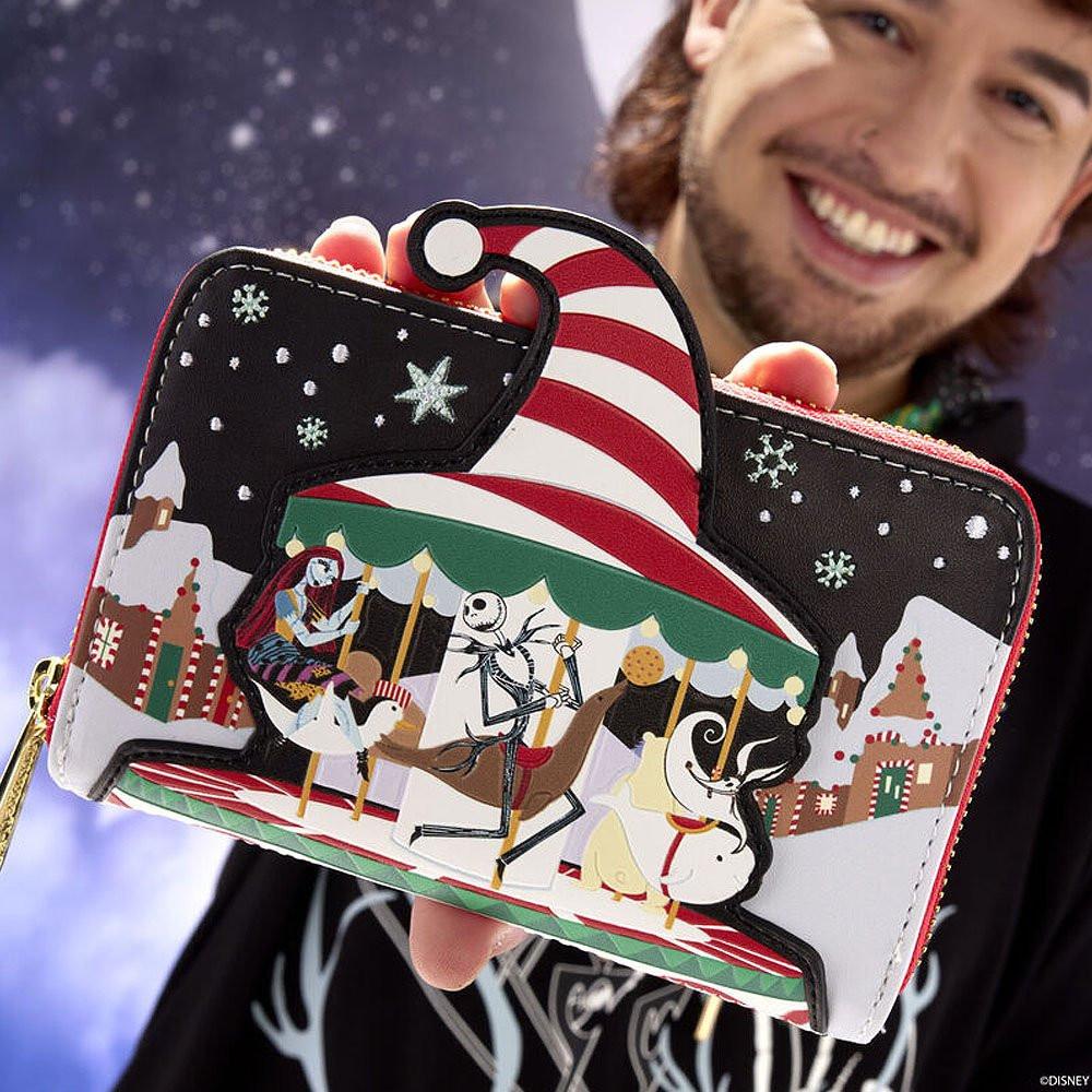 Loungefly x The Nightmare Before Christmas Candy Cane Carousel Zip Around Wallet