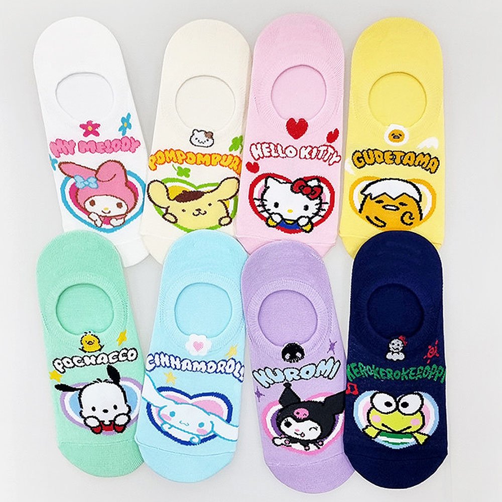 Sanrio Characters Heart No Show Socks