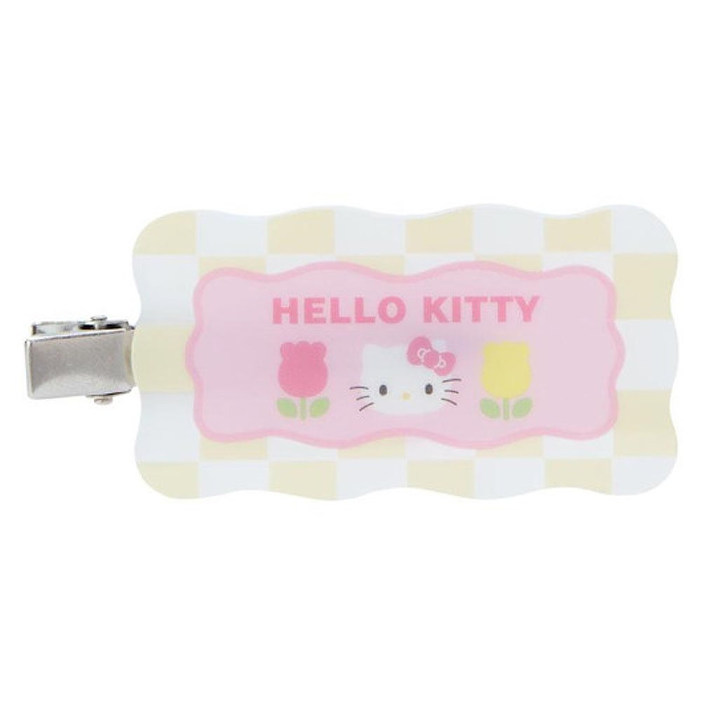 Hello Kitty Hair Clip Set :Pastel Check