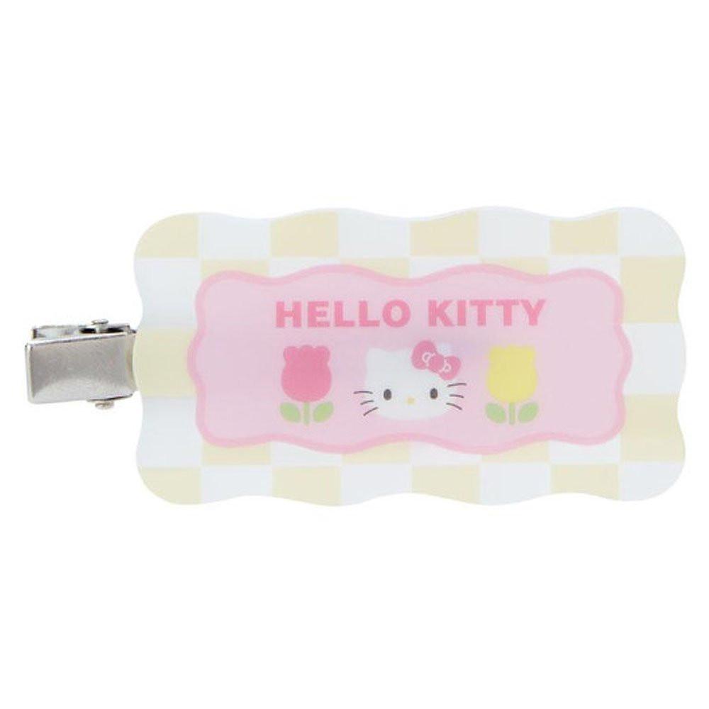 Hello Kitty Hair Clip Set :Pastel Check