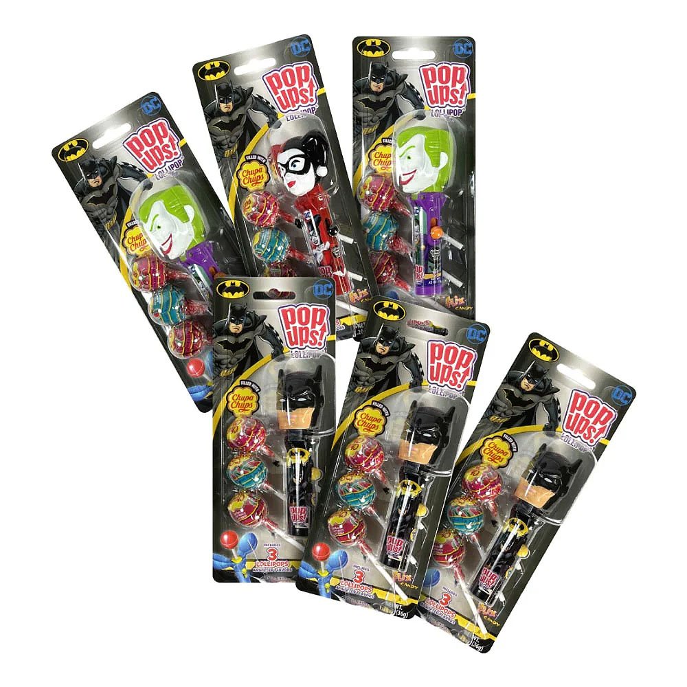 DC Justice League Pop Ups 3 Chupa Chups Lollipops