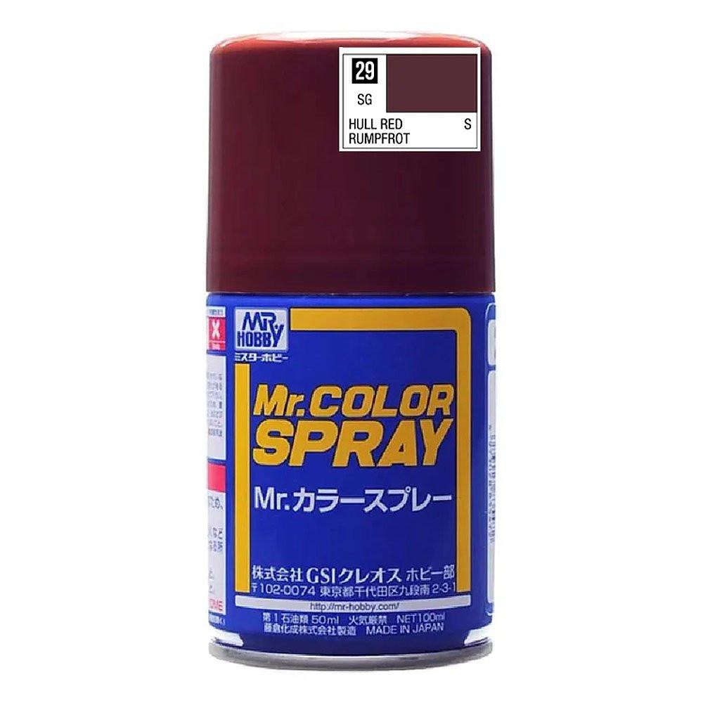 Mr. Hobby Mr Color Spray Semi Gloss : Hull Red 100ml S29