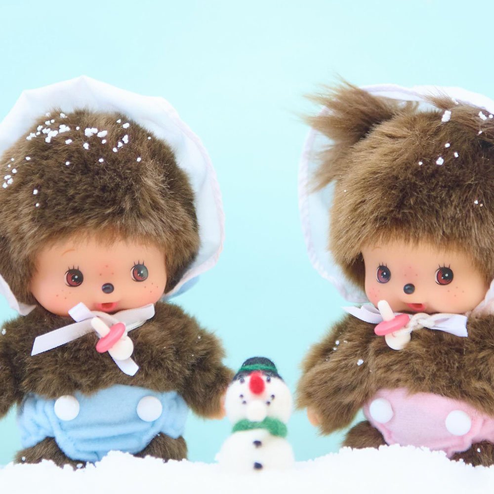 Monchhichi Bebichhichi Girl and Boy Plush