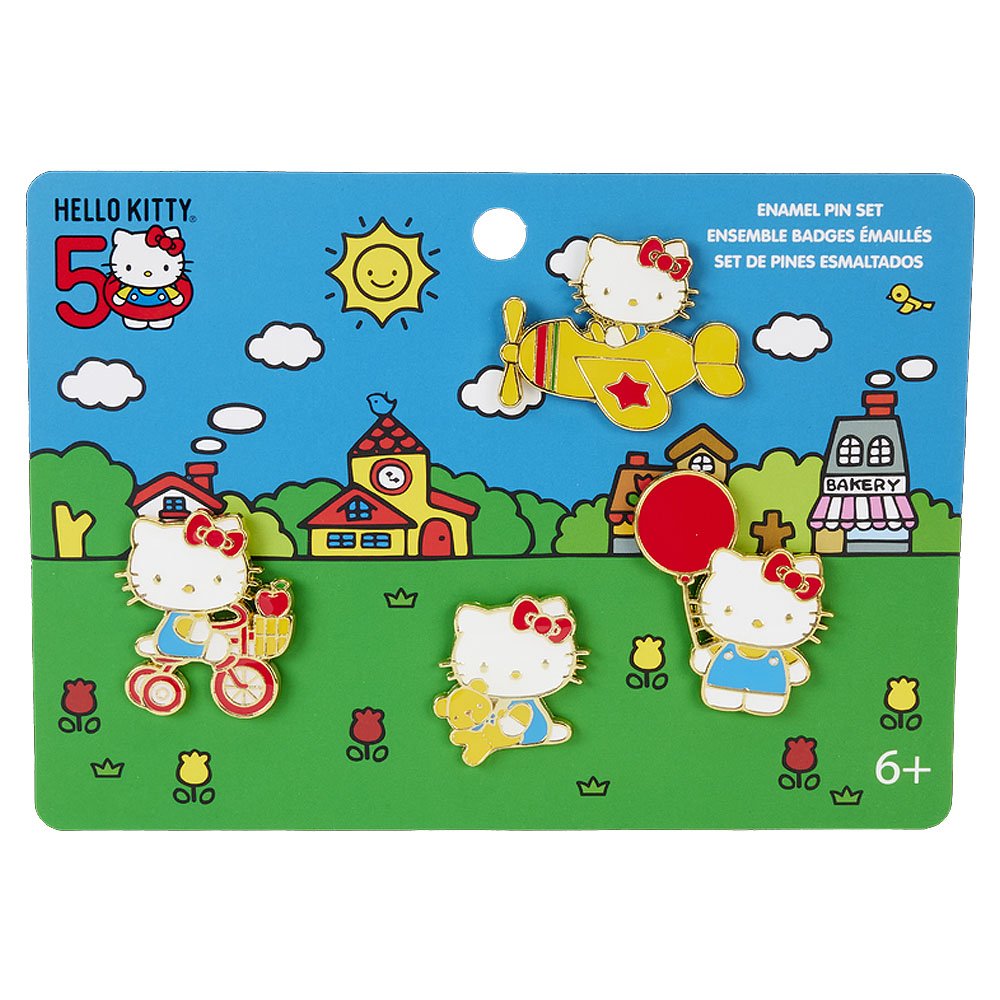 Loungefly x Sanrio Hello Kitty 50th Anniversary 4-Piece Pin Set