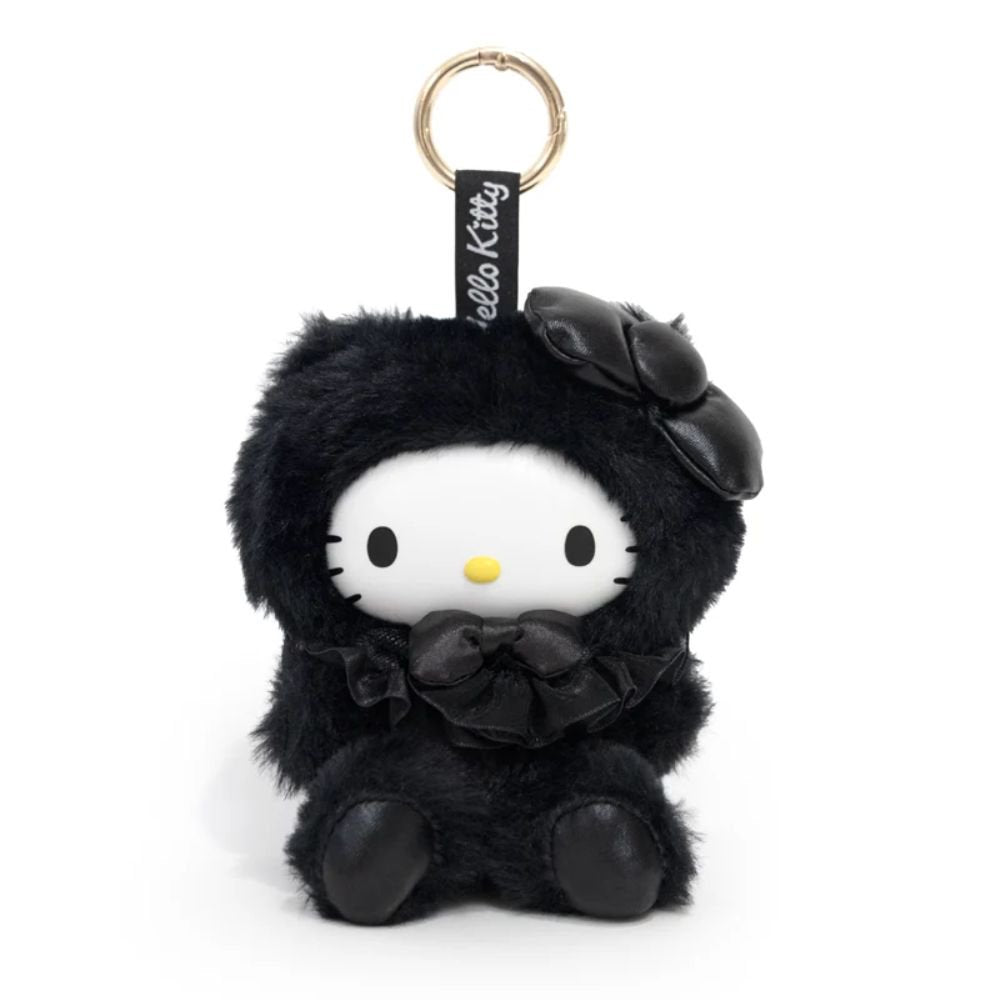 Sanrio Hello Kitty Plushie Pops Pops Noir Plush Mascot Clip-on Keychain