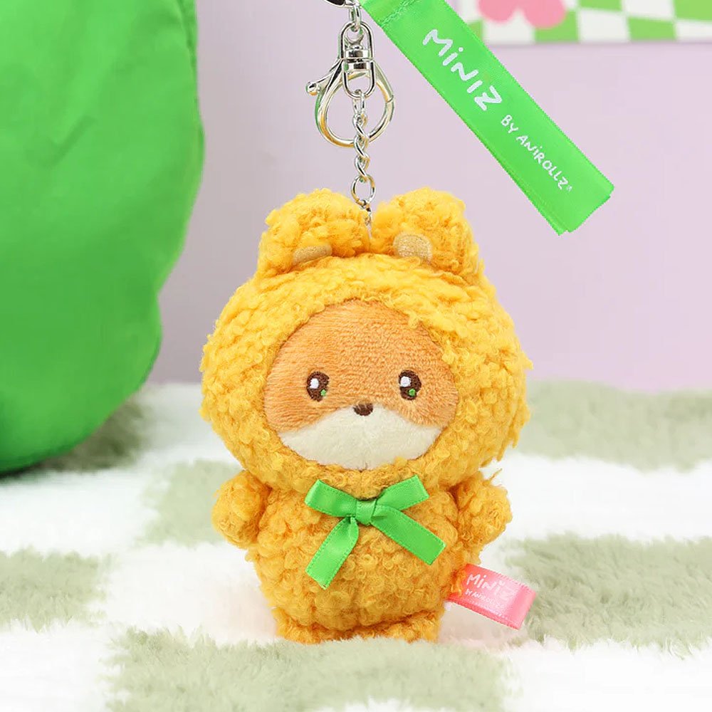 Anirollz Miniz Bunny Costume Foxiroll Plush Charm Keychain