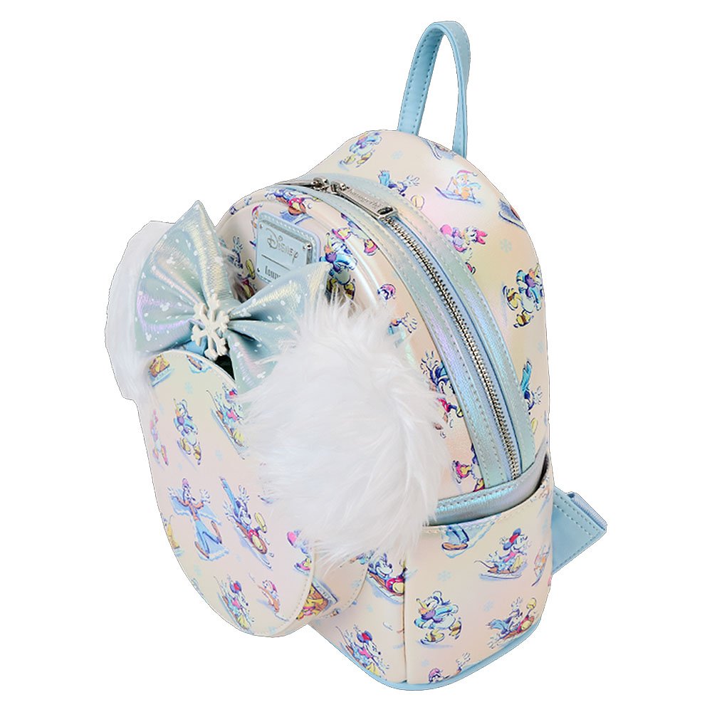 Loungefly x Mickey & Friends Winter Wonderland Mini Backpack With Ear Headband