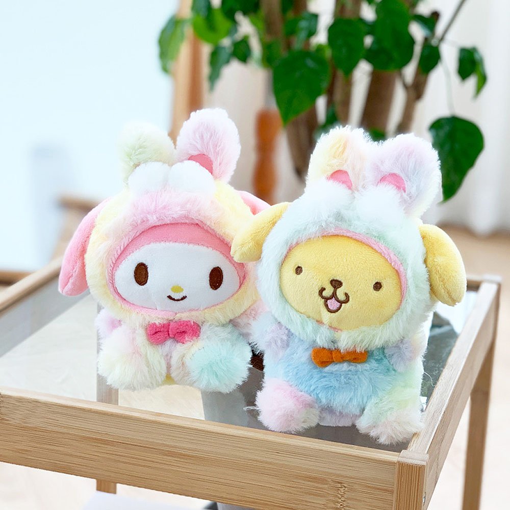 Sanrio Pompompurin Rainbow Clip-On Plush