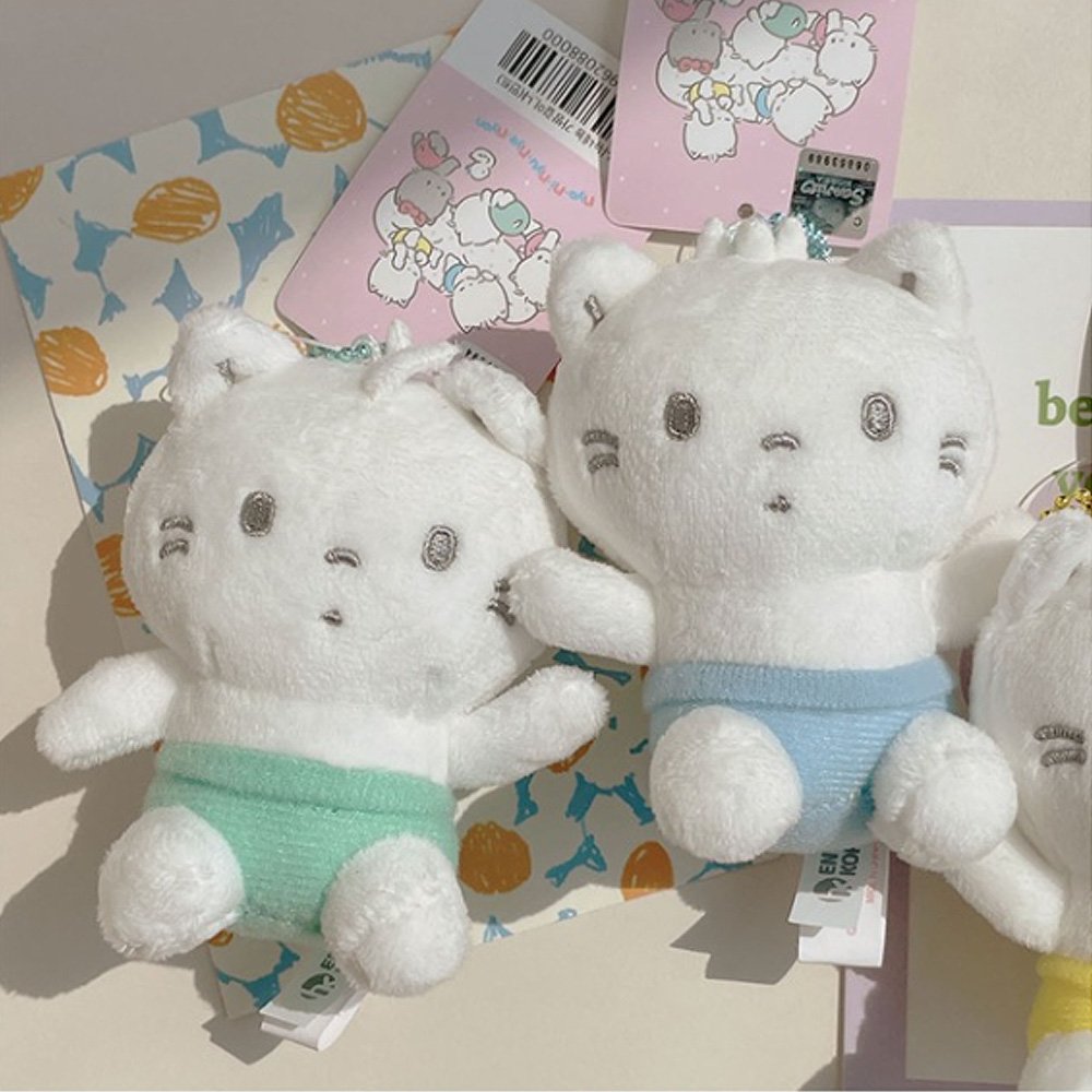 Sanrio Nya Ni Nyu Nye Nyon Mascot Plush Keychain