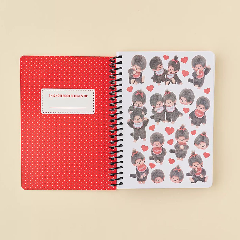 Monchhichi Red Spiral Notebook