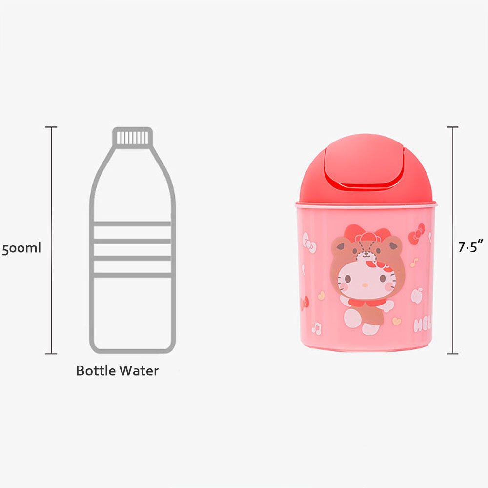 Sanrio Hello Kitty Desk Trash Bin w/ Swing Lid