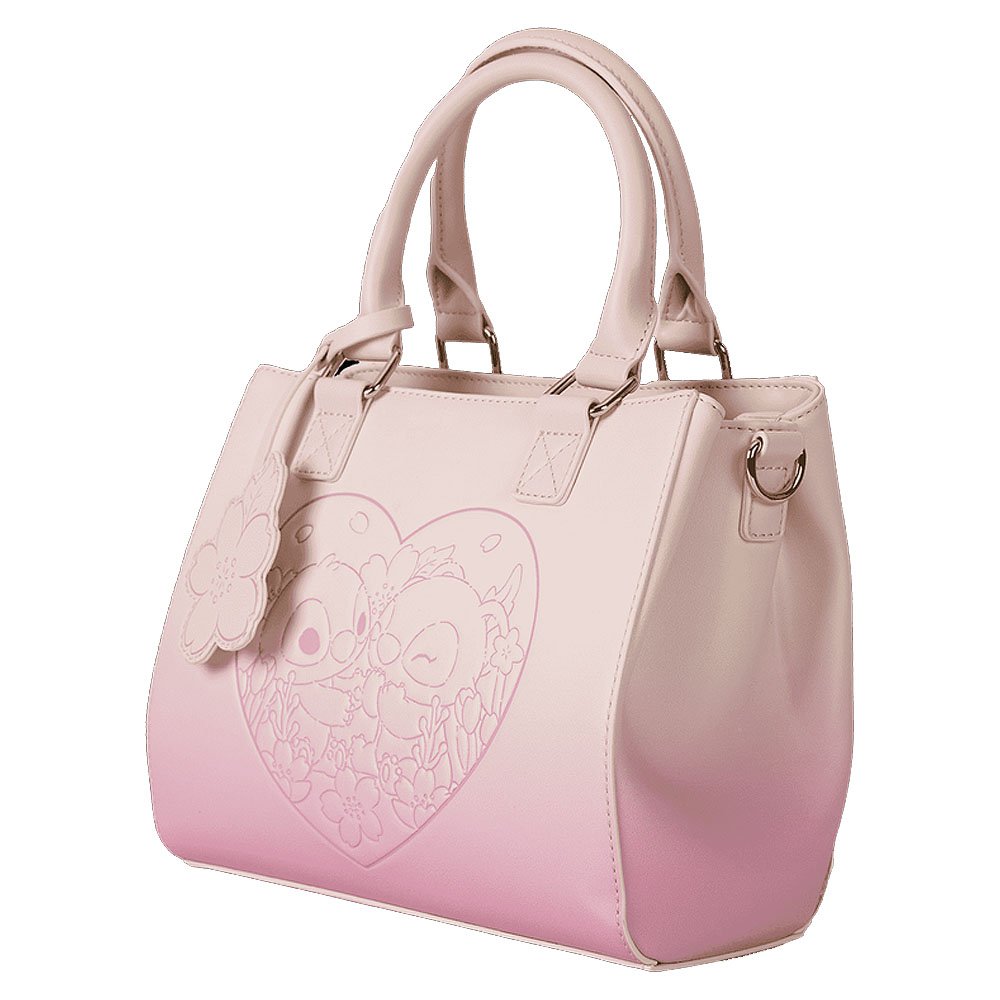 Loungefly x Stitch & Angel Cherry Blossom Heart Crossbody Bag