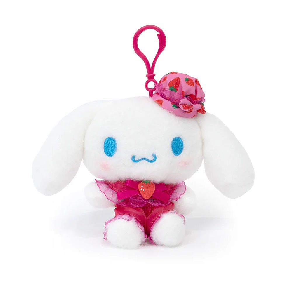 Sanrio Cinnamoroll Strawberry Dress Clip-On Mascot Keychain