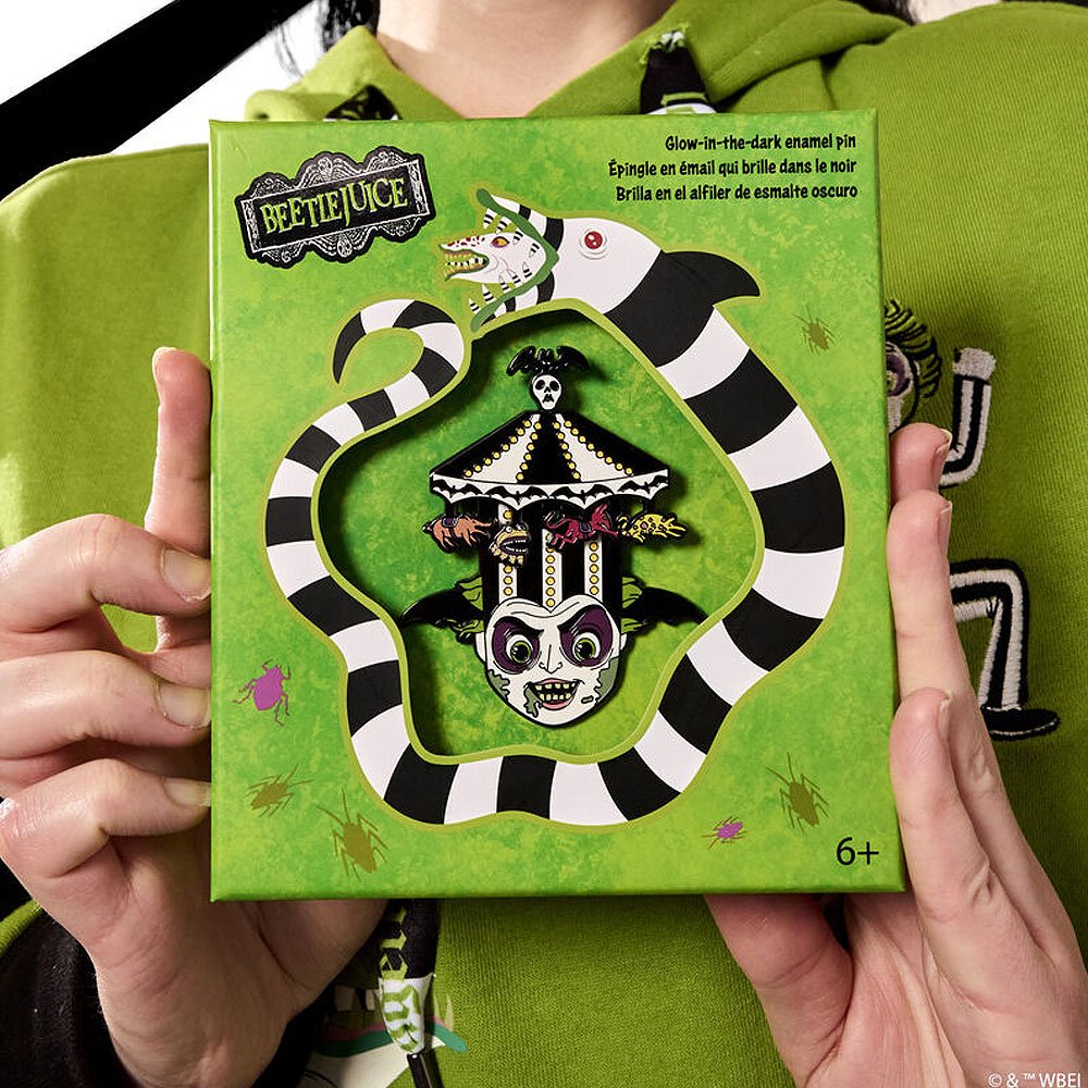 Loungefly x Beetlejuice Carousel Hat 3" Collector Box Sliding Pin