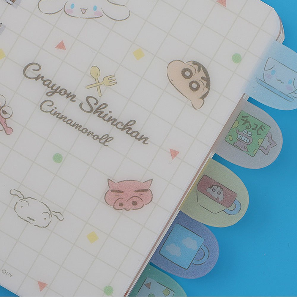 Sanrio Cinnamoroll x Crayon Shin-chan 5-Tab Index Notebook