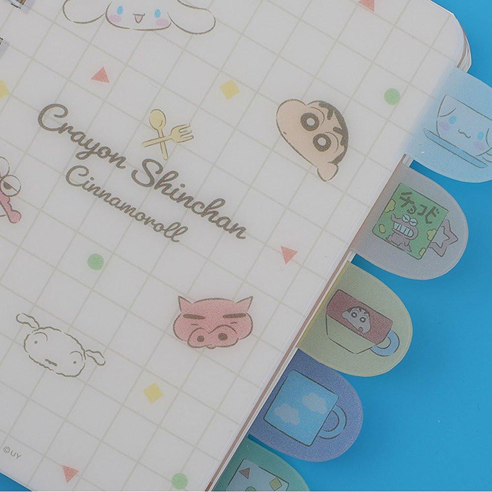 Sanrio Cinnamoroll x Crayon Shin-chan 5-Tab Index Notebook