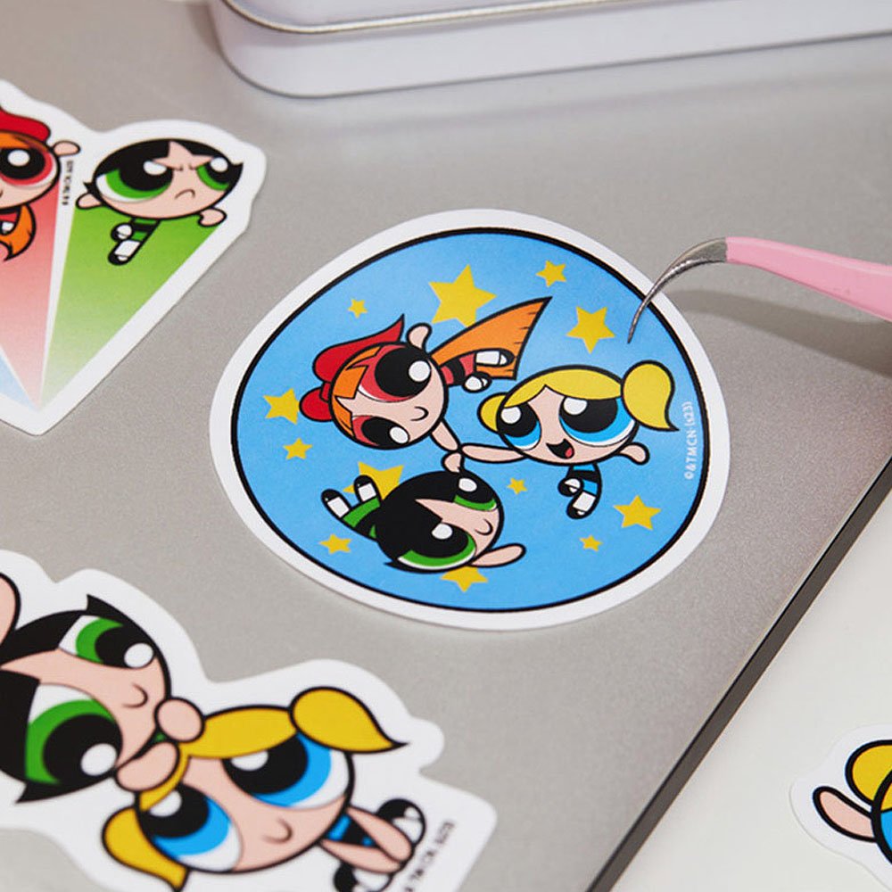The Powerpuff Girls Y2k Tin Case Sticker Set