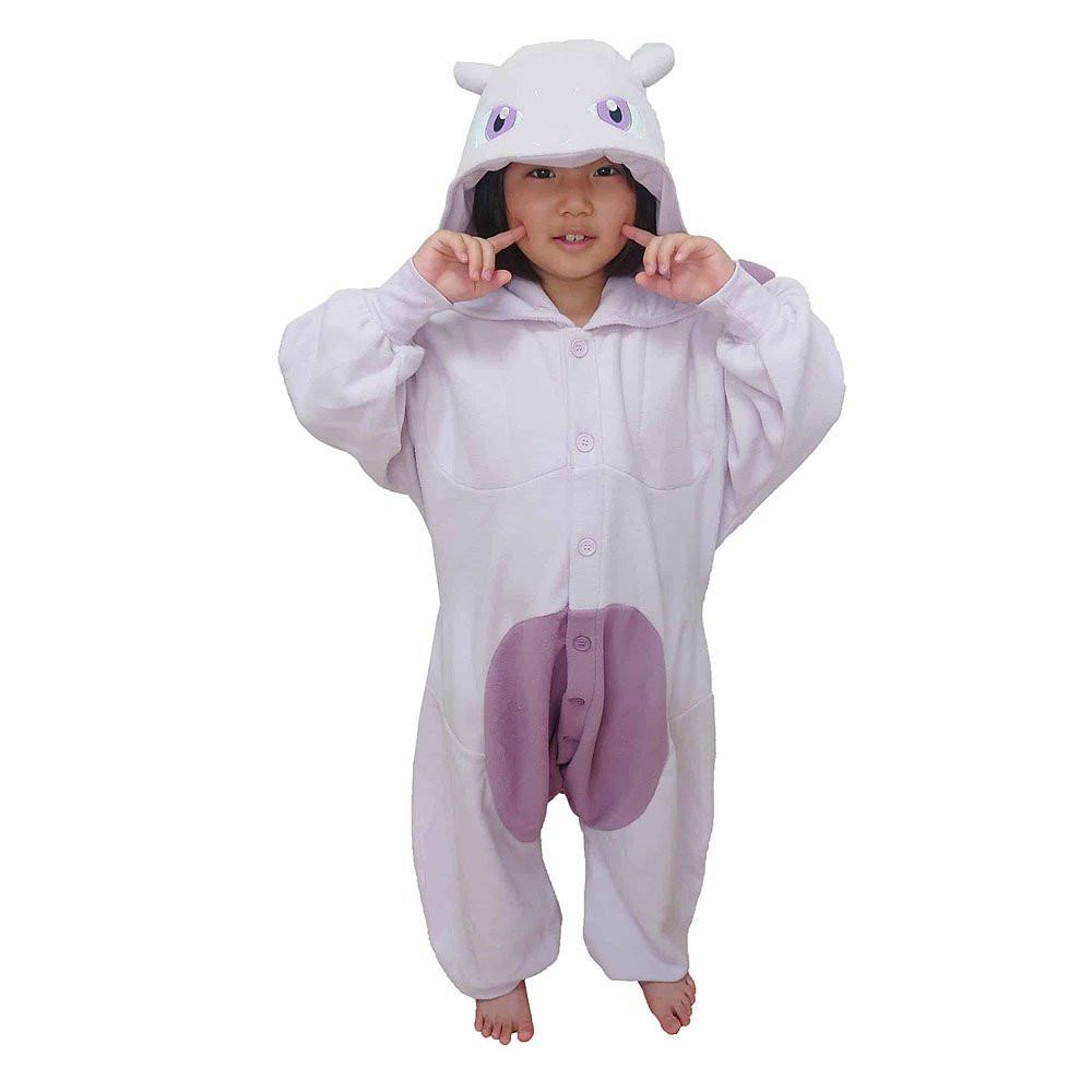 Pokemon Mewtwo Kids Costume Kigurumi Jumpsuit