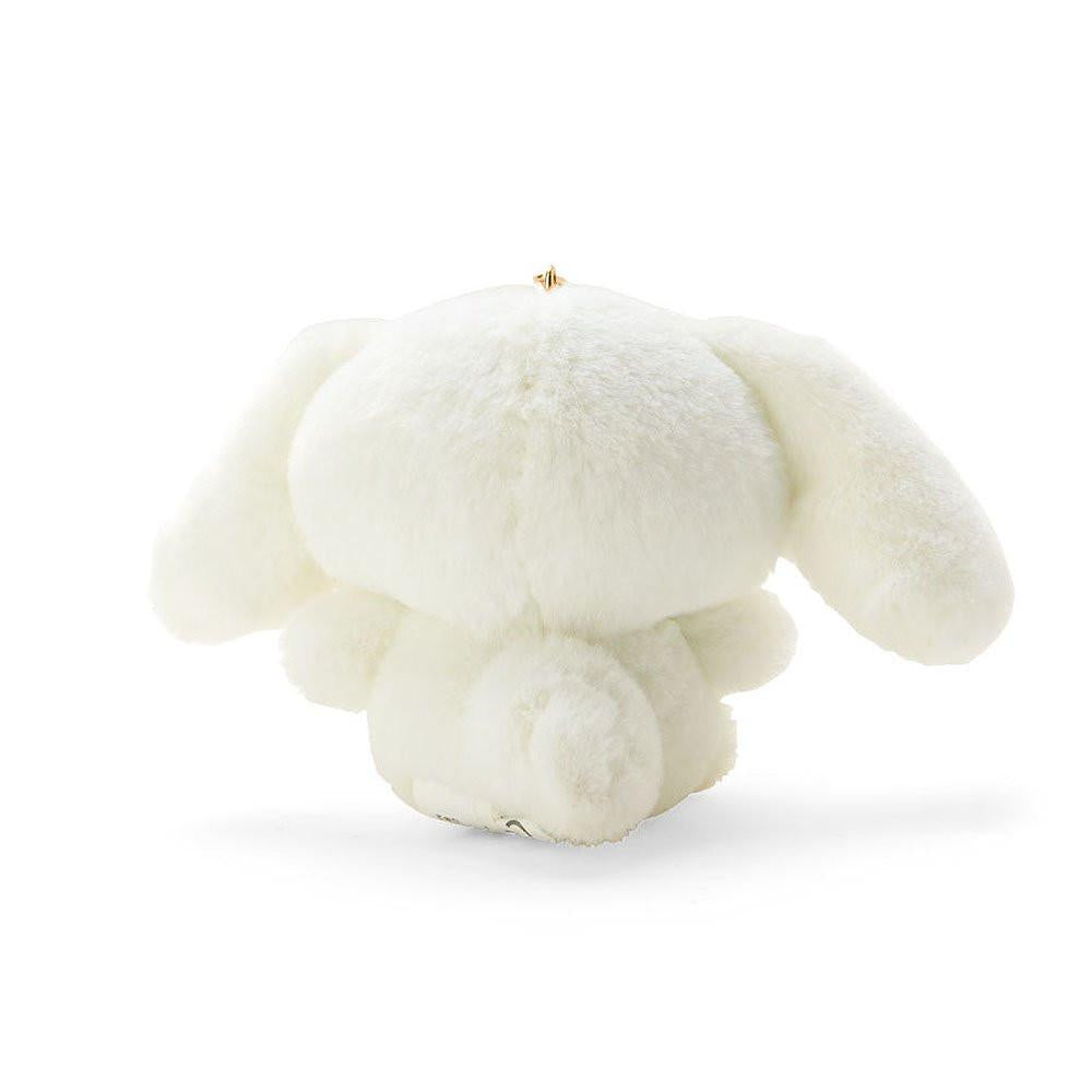 Sanrio Cinnamoroll Fluffy Plush Keychain: White Gold