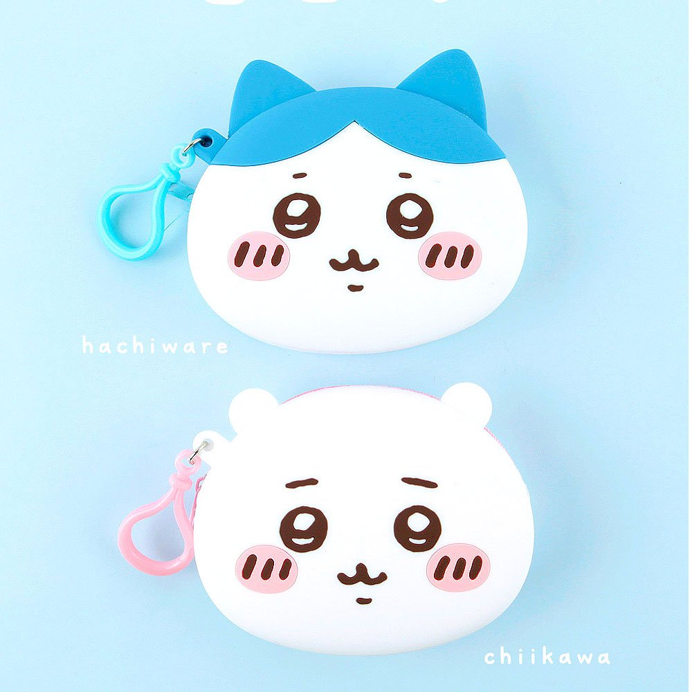 Chiikawa and Hachiware Silicon Pouch Keychain