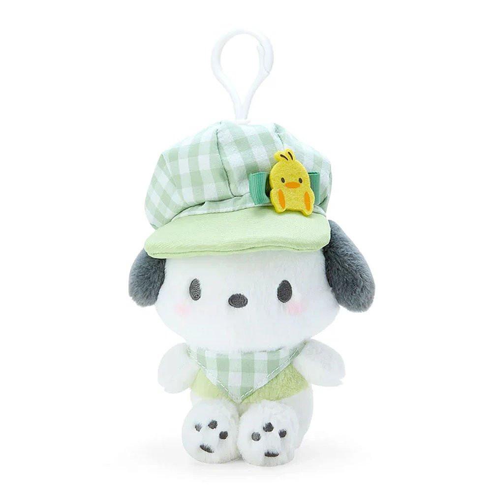 Pochacco Gingham Casquette Mascot Clip-On Plush